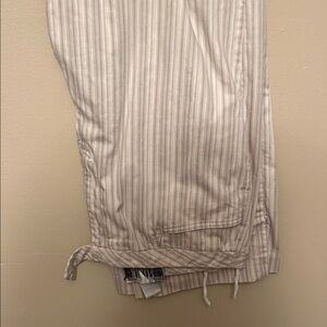 Nine & Co. Cream Striped Pants